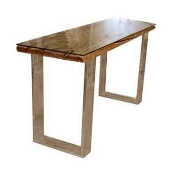 Table console oregon en acier et bois recyclé et verre arteinmotion -tav-leg0065