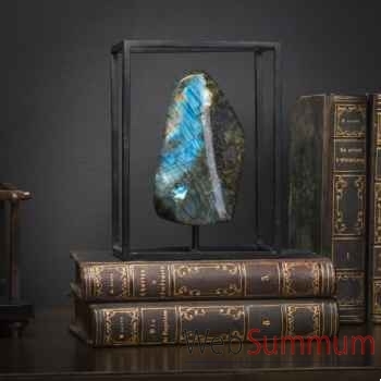 Labradorite, présentation en cage Objet de Curiosité -MI089