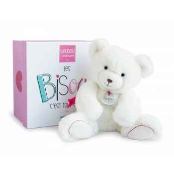 Peluche unicef - ours blanc mm Doudou et Compagnie -DC3243