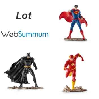 3 figurines Héros Justice League Superman Batman et Flash -LWS-296
