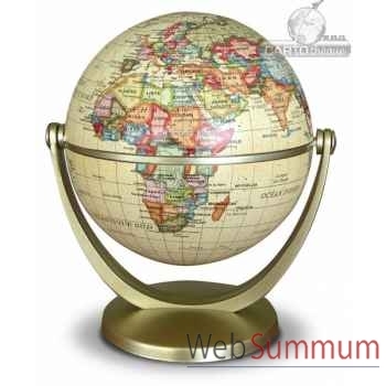 Globe 10 cm tournant antique politique cartothèque egg -CAEGL10ANT