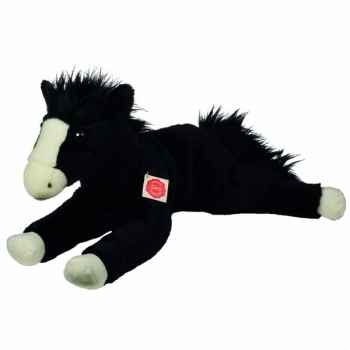 Peluche cheval couché noir 53 cm Hermann -90267 6