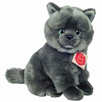 Peluche chat chartreux assis 20 cm Hermann -91825 7