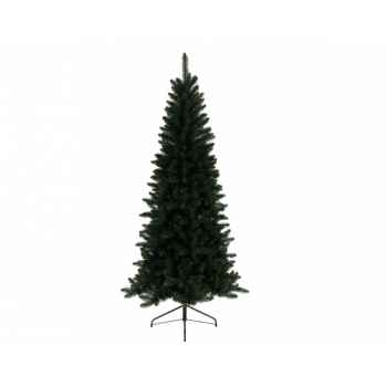 Sapin de Noël slim lodge mince nf 210cm vert base étroite -3572w69