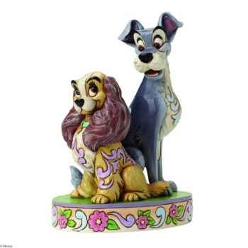 Figurine lady and tramps 60th anniversary collection disney trad -4046040