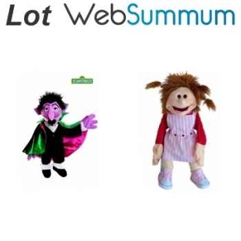 lot marionnettes ventriloques Le Comte et Joséphine -LWS-341
