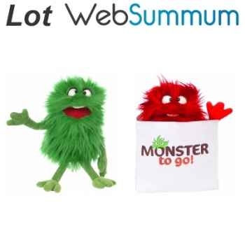 lot 2 marionnettes monstre ventriloques -LWS-436