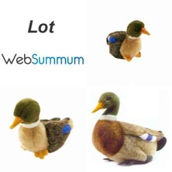Lot 3 peluches canards Colvert Anima  -LWS-449