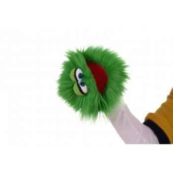 Marionnette à main tête peluche ventriloque poppycock vert rue sésame Living Puppets -W807