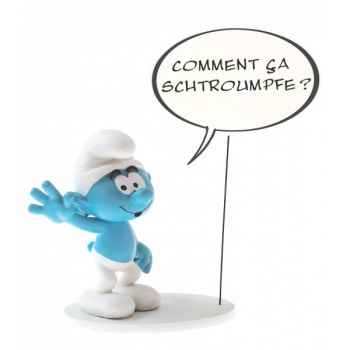 Figurine de collection bulle:comment ca schtroumpf? Plastoy -146