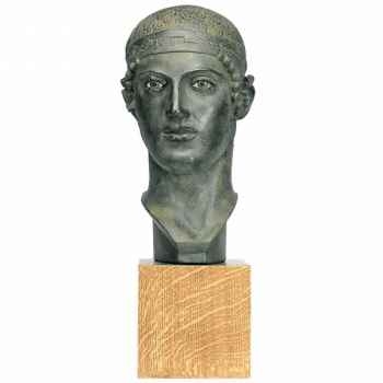 Reproduction statuette musée tête de l\'aurige vainqueur art grec -RB002078