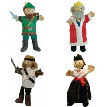 Lot marionnette à main Robin des bois, le roi, le corsaire et zleta -LWS-522