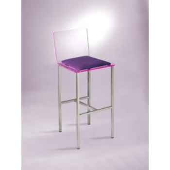 Tabouret bar Marais en acier inoxydable poli -MG3R1