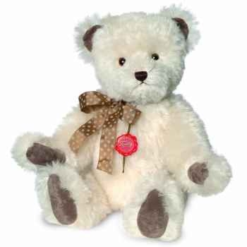 Ours teddy bear nostalgique blanc 45 cm avec bruiteur Hermann -16646 2
