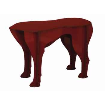 Tabouret chien Sultan Ibride Rouge brillant -mobc-007