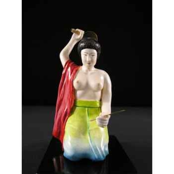 Figurine Samourai peinte Gilles Carda Femme aux Miroirs -117C