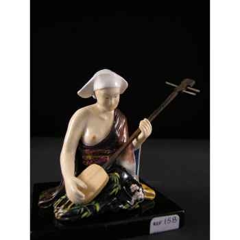 Figurine Samourai peinte Gilles Carda Samisen -158C