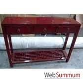 console bas caillebotti rouge style chine chn076r