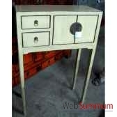 table coiffeuse creme style chine chn254cr