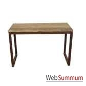 console 2 tiroirs fer et vieiorme brut style chine c0970