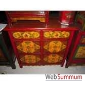 buffet 4 portes et 2 tiroirs tibetain style chine c3009