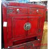 buffet rouge petit modele 2 portes et 2 tiroirs style chine chn032