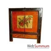 petit buffet mongopeint 2 portes et 1 tiroir style chine chn042