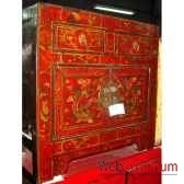 buffet rouge peint style chine chn245