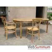 table ronde double rallonge style chine c0597nat