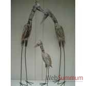 heron en bois animaux bois grand modele lcdm009