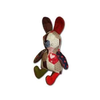 Peluche Doudou Les Petites Marie Lapin Patchahu GM