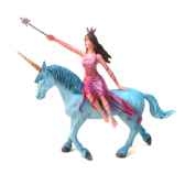 figurine la fee rose sur la licorne bleue 61375