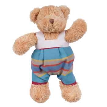 Peluche Ourson Hermann salopette Artiga Guethary -toesourssaguethary