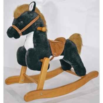 Cheval à bascule musical Histoire d\'Ours 37cm posture saut d\'obstacles -HO1212