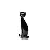 chat noir en verre de murano v03052s