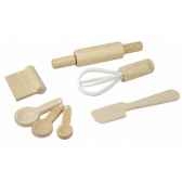 set d ustensiles de cuisine jouet en bois plantoys 3450