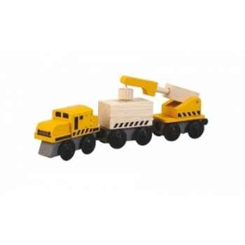 Train grue jouet en bois plantoys 6251