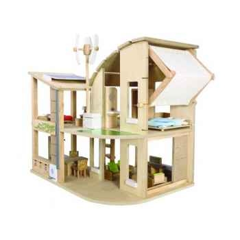 Maison ecologique meublée jouet en bois plantoys 7156