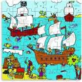 puzzle 49 pces pirate en boite forme jouet vilac 2555