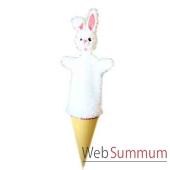 Marottes lapin blanc animascena 20058