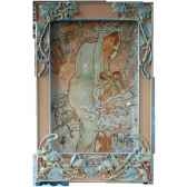 figurine art mouseion mucha photo frame berries muc02 3dmouseion