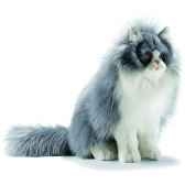 anima peluche chat persan assis gris blanc 35 cm 5012