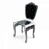chaise capiton noire acrila ccn