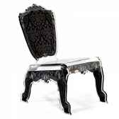relax chair baroque noire acrila rcbn