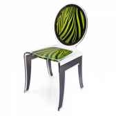 chaise wild zebre vert acrila cwzv