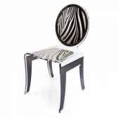 chaise wild zebre blanc acrila cwzbla