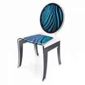 chaise wild zebre bleu acrila cwzble