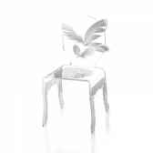 chaise plume enfant blanche acrila chpeb
