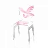 chaise plume enfant rose acrila chper