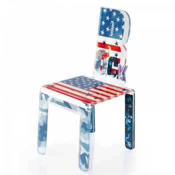 Chaise ado diloé rock drapeau acrila -cadrd